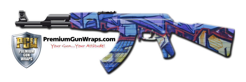 Buy Gun Wrap Graffiti Blue Gun Wrap