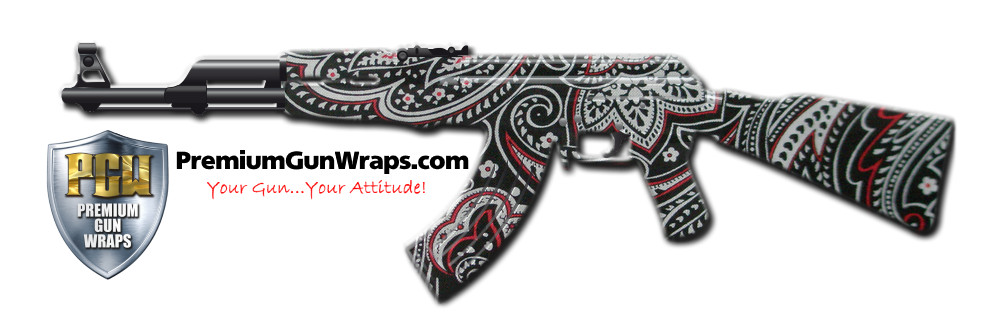 Buy Gun Wrap Paisley Blackred Gun Wrap