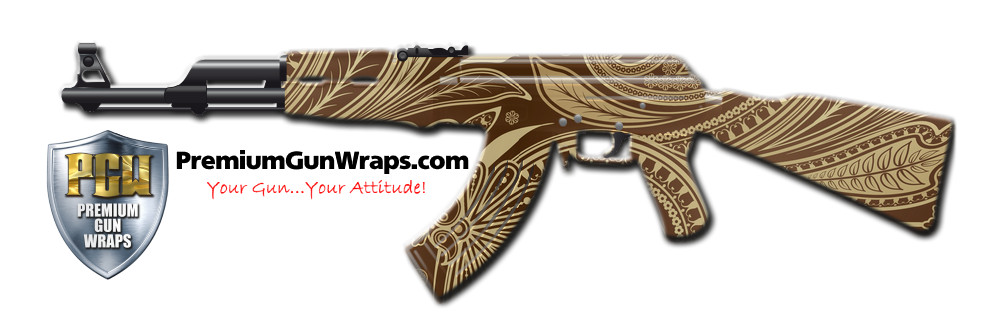 Buy Gun Wrap Paisley Brown Gun Wrap