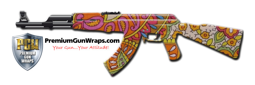 Buy Gun Wrap Paisley Orange Gun Wrap