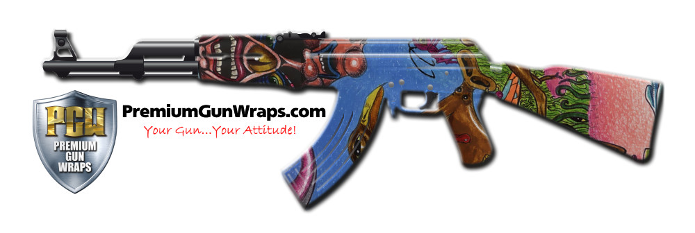 Buy Gun Wrap Psychedelic Faces Gun Wrap