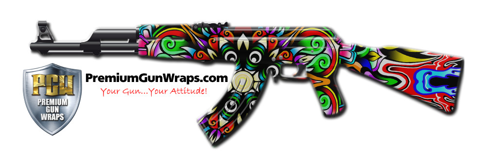 Buy Gun Wrap Psychedelic Manyfaces Gun Wrap