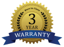 3 Year Limited Warranty!